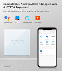 Еднополюсен WiFi стъклен сензорен ключ