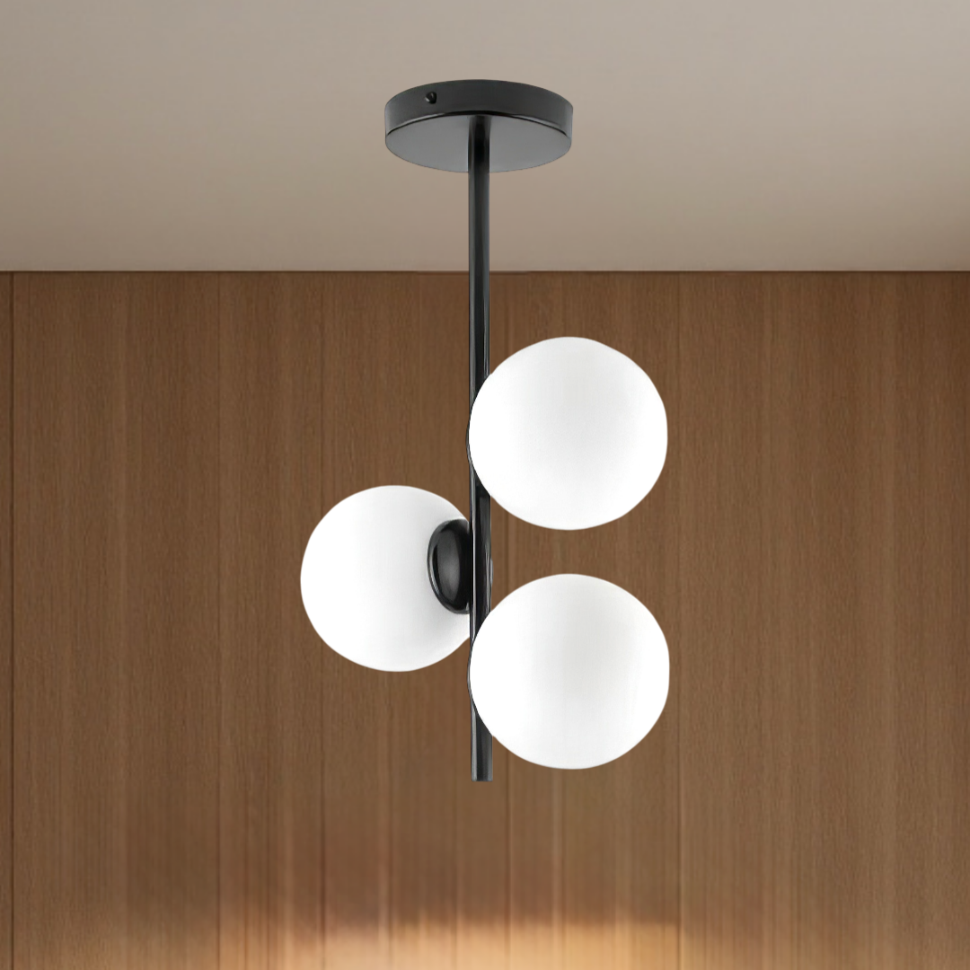 Lustra Abajur 3xE27 MAT BLACK - 8867-3 NEAGRA / ABAJUR Chandeliers