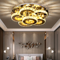 LED осветително тяло от кристал за таван Elegance Aurora с дистанционно, еквивалент 700W