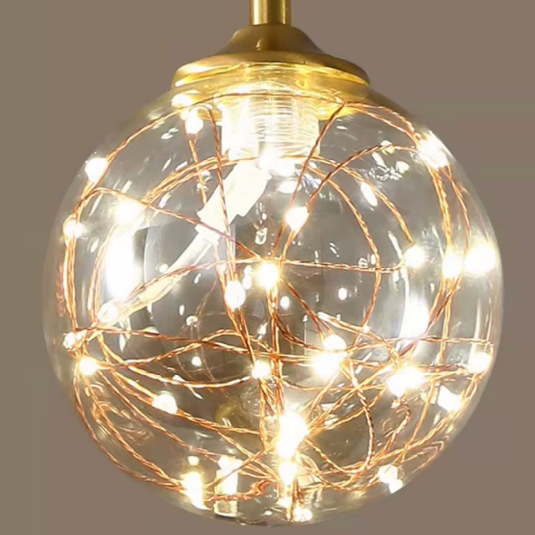 LED осветително тяло Sparkle с прозрачен абажур DX333-3