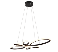 Премиум висящо LED осветително тяло Fly Black, еквивалент 400W, димируемо