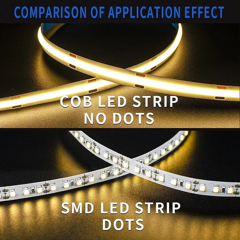 LED лента 12V COB за вътрешен монтаж - ролка 5 метра