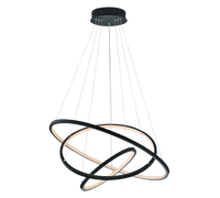 Lustra LED RGB-CCT AARON Black WIZ SMART Echivalent 1000W Telecomanda NEAGRA / 80CM / SUSPENDATE Lighting Fixtures