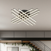 LED осветително тяло 144W X с 8 черни линии, еквивалент 1000W, с дистанционно