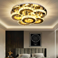 LED осветително тяло от кристал за таван Elegance Aurora с дистанционно, еквивалент 700W
