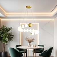 LED осветително тяло Абажур 48W Fibonacci 11 елемента еквивалент 300W с дистанционно