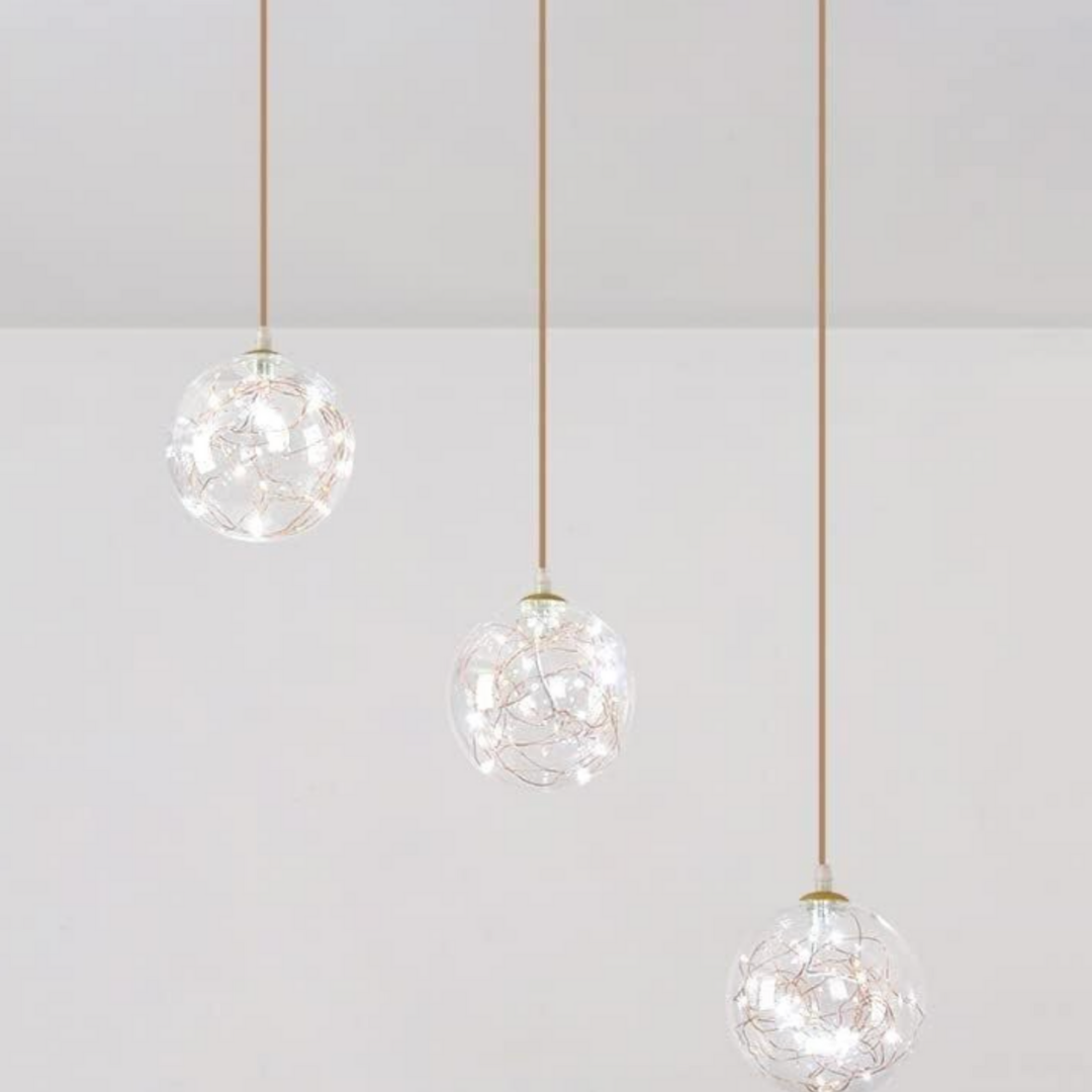 LED осветително тяло Sparkle с прозрачен абажур DX333-3