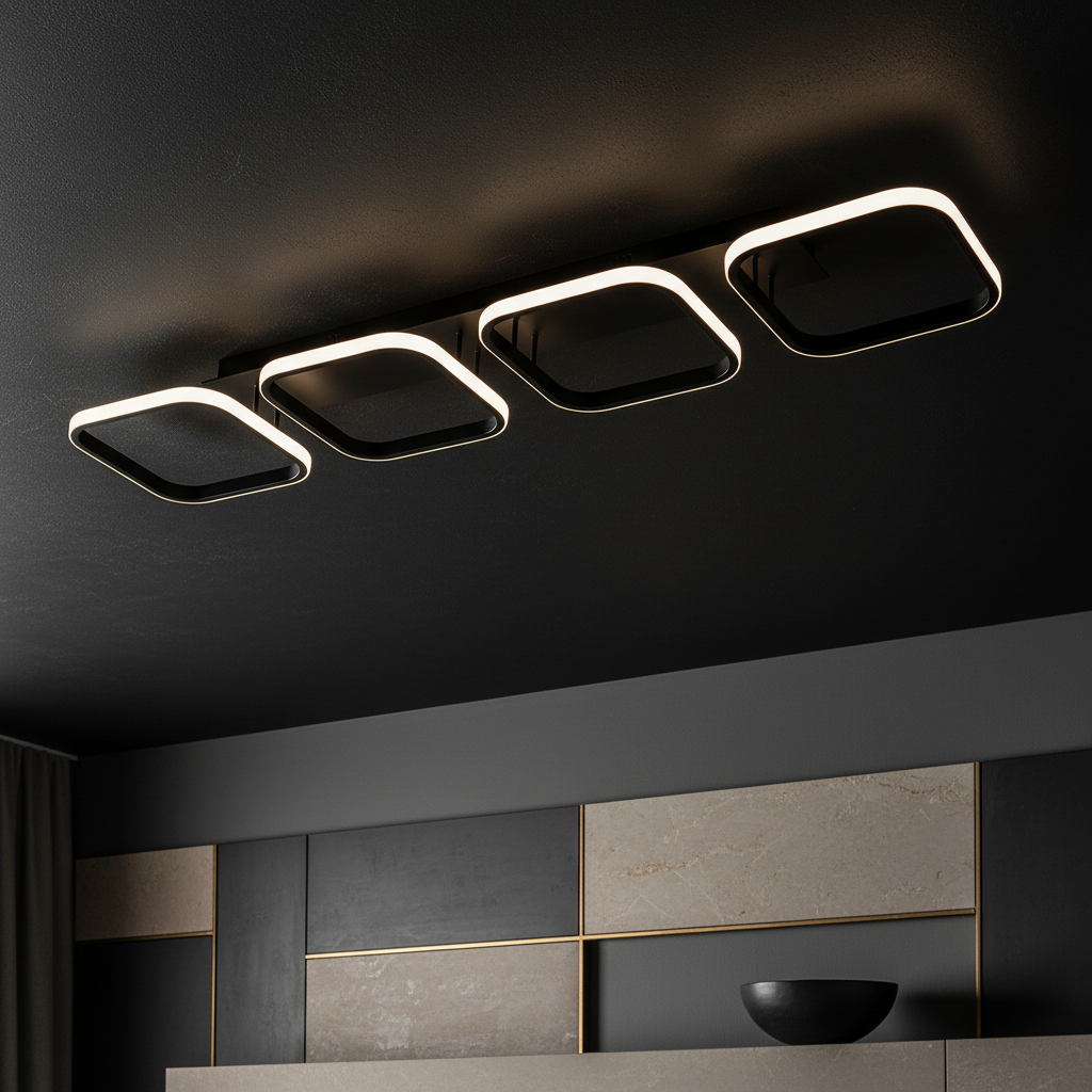 LED осветително тяло за таван KOVO Squares, еквивалент 300W, с дистанционно