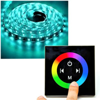 Контролер RGB 12V 12A за стена TOUCH черен