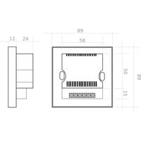 Контролер RGB 12V 12A за стена TOUCH черен