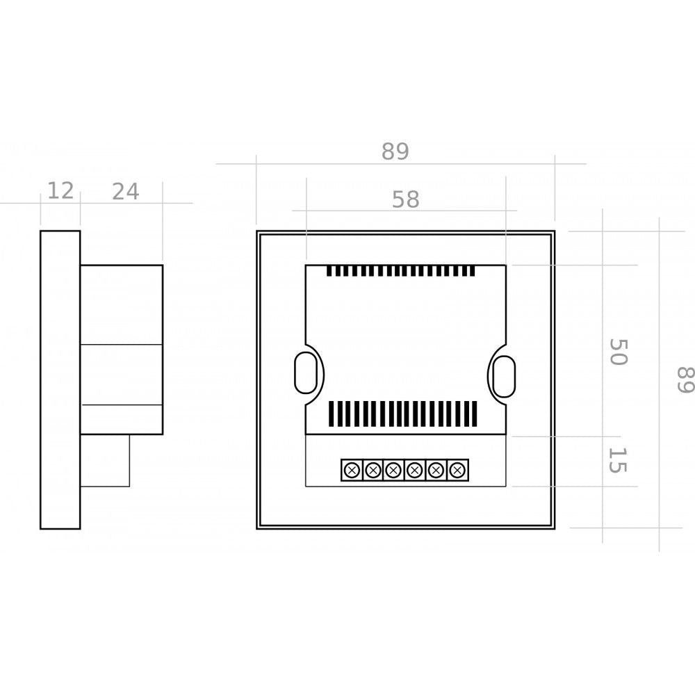 RGB контролер 12V 12A за стена TOUCH бял