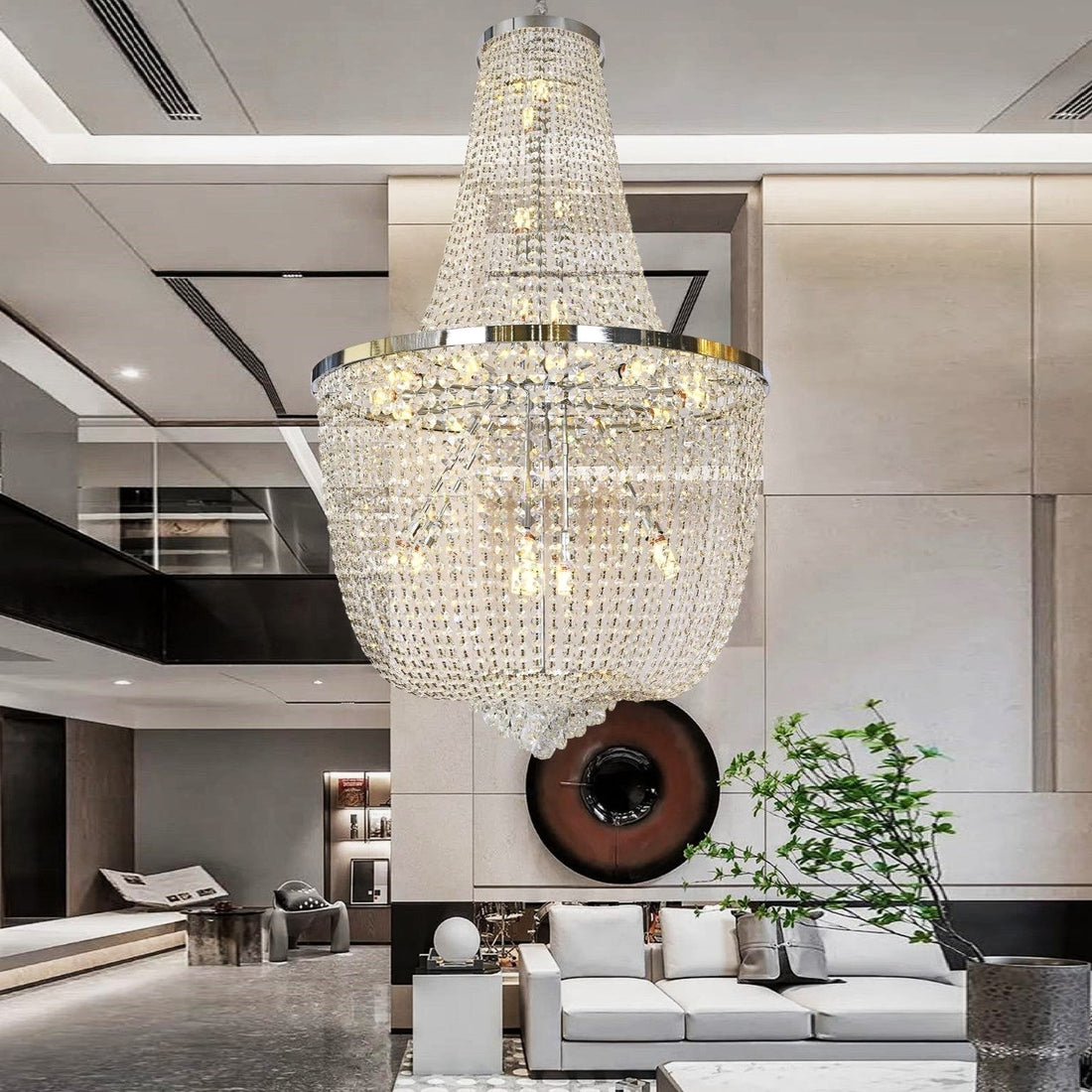 Полилей кристал LUXURY Chrome 150cm -P82404