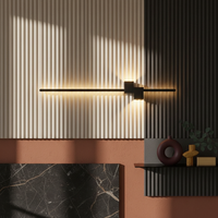LED аплик MILO LINES 38W черен Еквивалент 300W