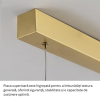 LED осветително тяло 36W Elegant Office Gold, висящо, еквивалент 300W