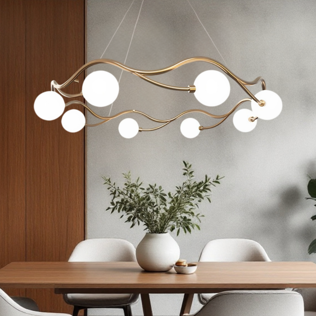 Lustra Abajur MAT GOLD Rotunda 8xG9 60cm AURIE / ABAJUR Chandeliers