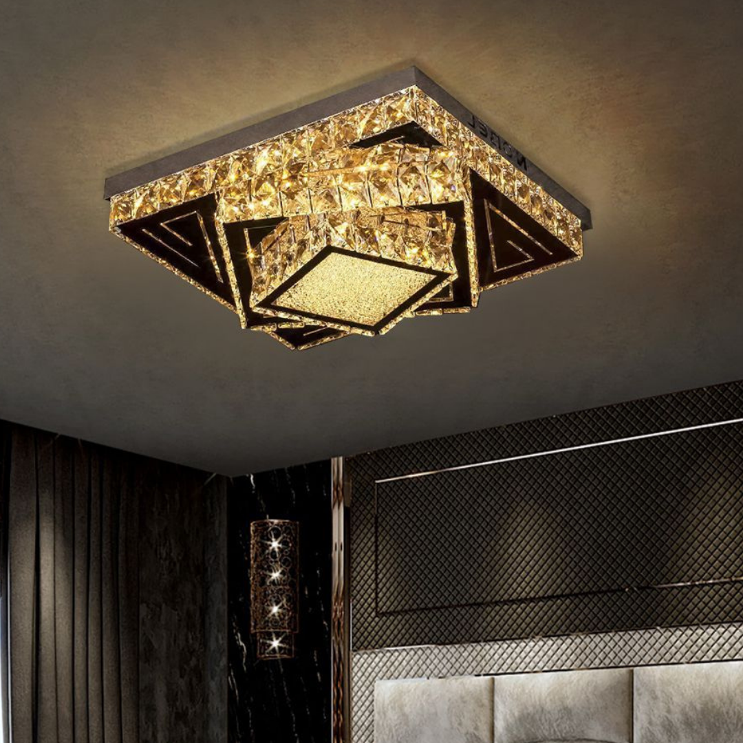LED осветително тяло от кристал Royal Prism, за таван, с дистанционно, еквивалент 500W