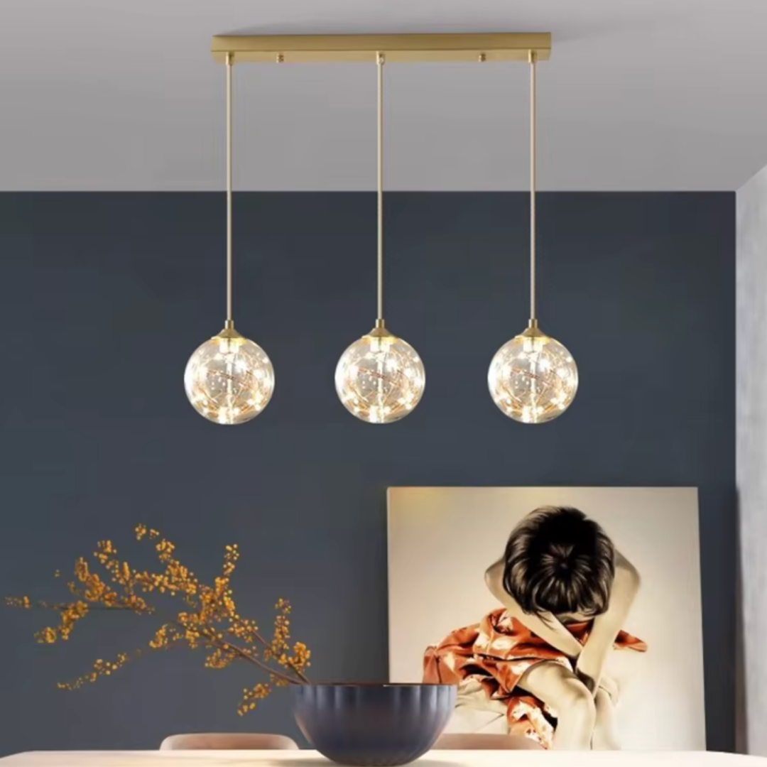 LED осветително тяло Sparkle с прозрачен абажур DX333-3