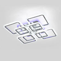 LED осветително тяло 4+4 SQUARE Gigant Silver RGB Еквивалент 1200W Дистанционно