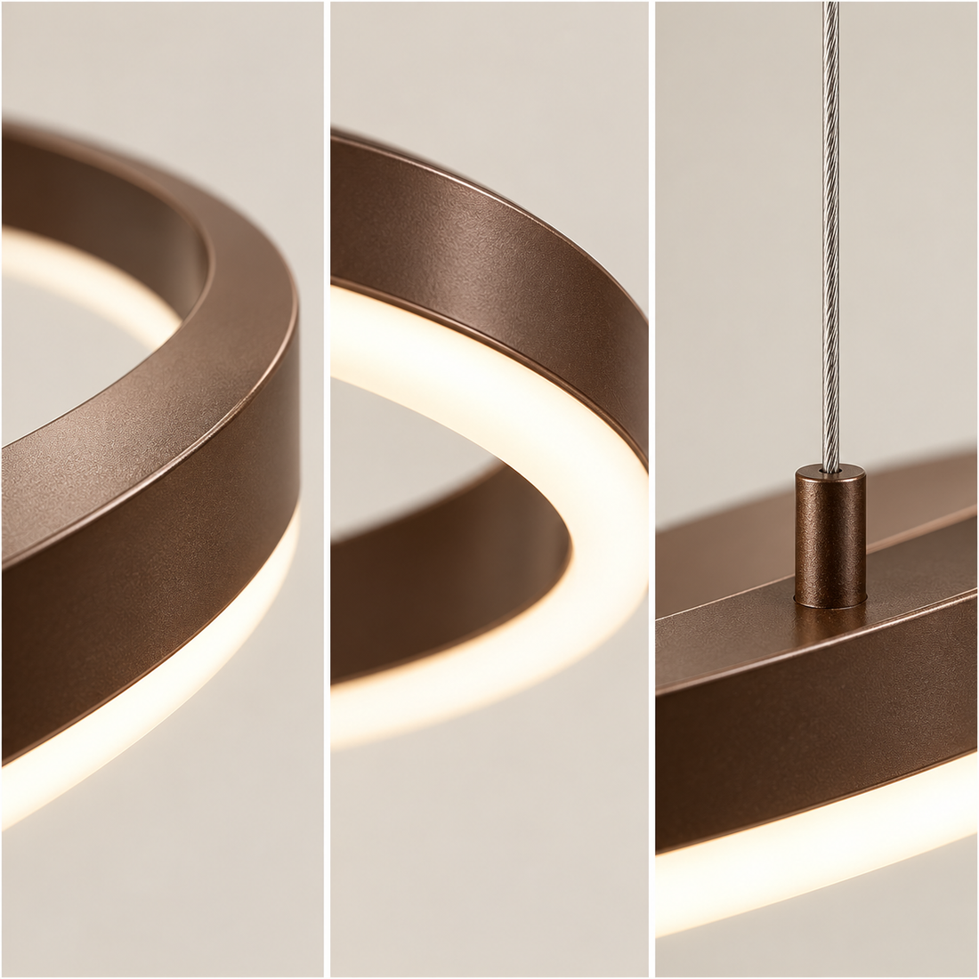 LED осветително тяло WONDERLAND Brown 2 подвижни сегмента, еквивалент 500W, с дистанционно