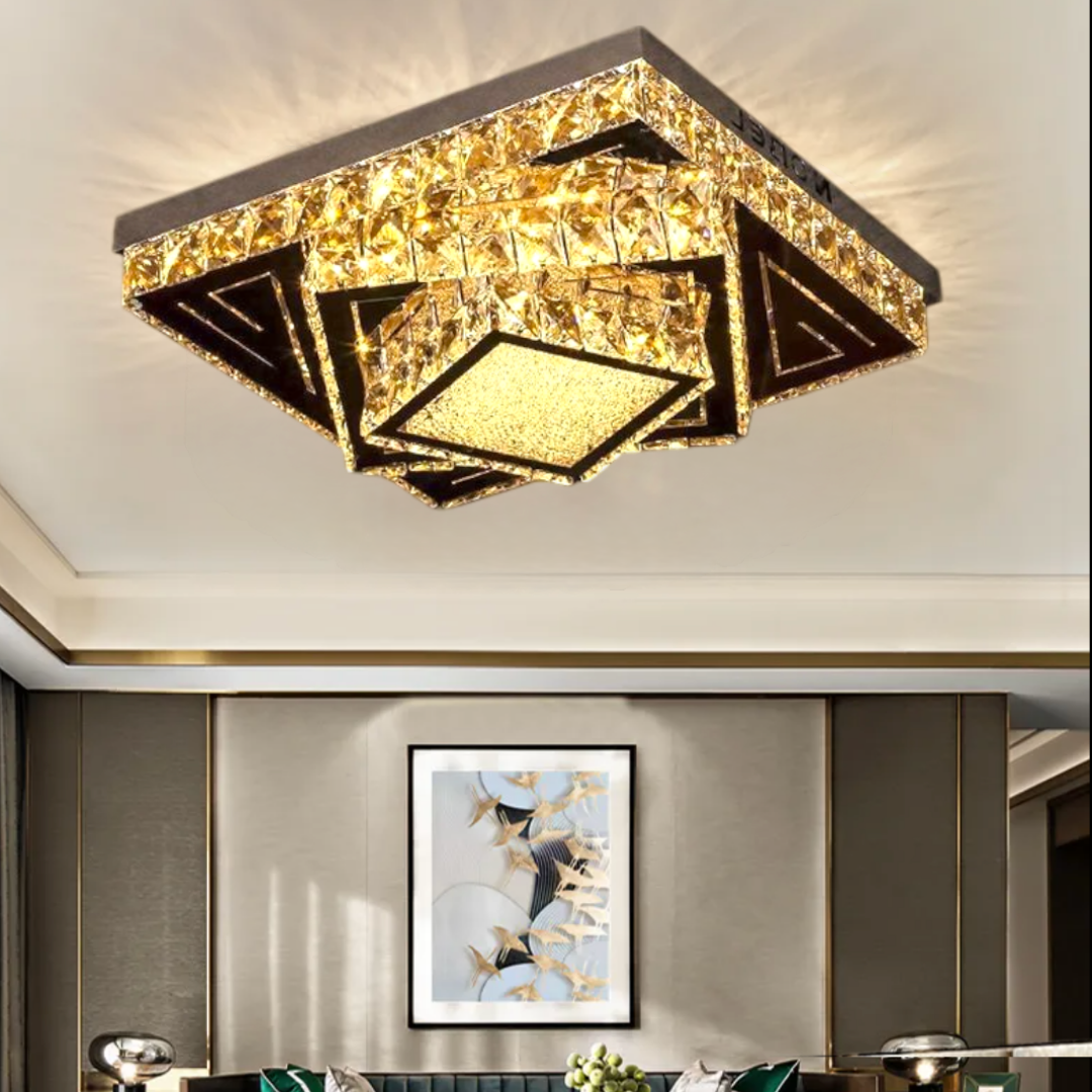 LED осветително тяло от кристал Royal Prism, за таван, с дистанционно, еквивалент 500W