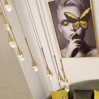LED осветително тяло Luxury Crystal Flowing Tears