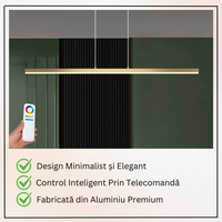 LED осветително тяло 36W Elegant Office Gold, висящо, еквивалент 300W