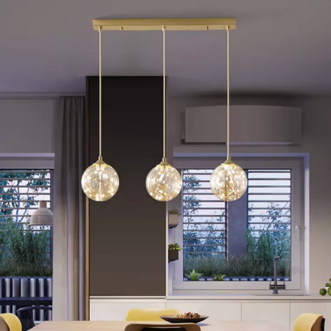 LED осветително тяло Sparkle с прозрачен абажур DX333-3