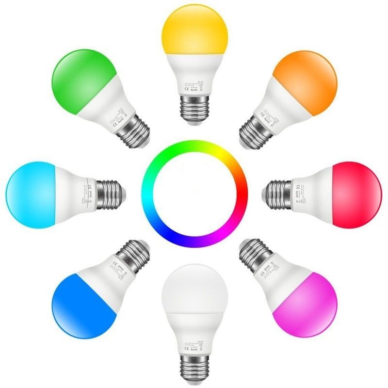 LED крушка E27 10W RGB с дистанционно