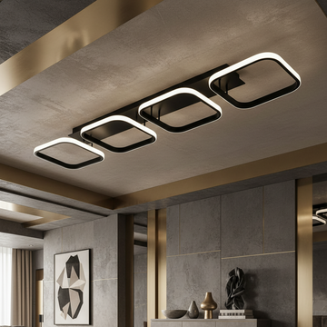 LED осветително тяло за таван KOVO Squares, еквивалент 300W, с дистанционно