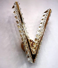Аплик LED Crystal Gold V Shape