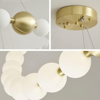 LED осветително тяло Абажур 48W Fibonacci 11 елемента еквивалент 300W с дистанционно