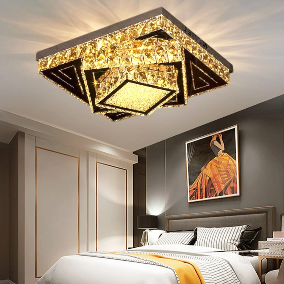 LED осветително тяло от кристал Royal Prism, за таван, с дистанционно, еквивалент 500W