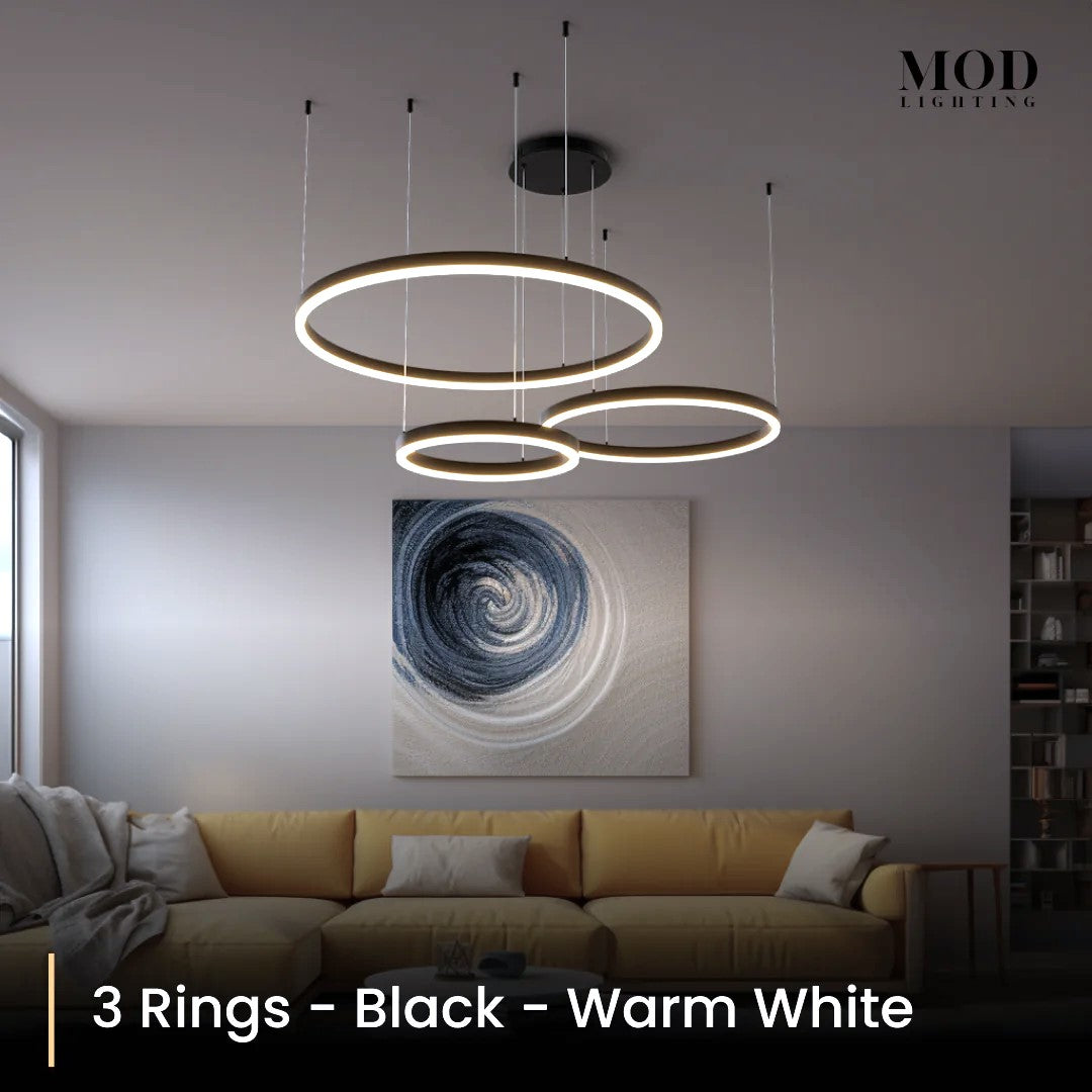 LED осветително тяло WONDERLAND Black 3 подвижни сегмента - 40+60+80cm еквивалент 800W