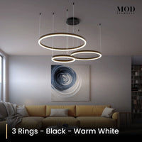 LED осветително тяло WONDERLAND Black 3 подвижни сегмента - 40+60+80cm еквивалент 800W