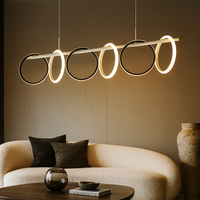 Lustra LED Suspendata Zefir Cu Telecomanda Alba ALBA / SUSPENDATE Lighting Fixtures