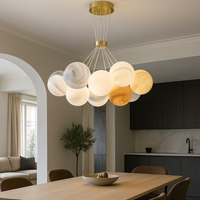 Осветително тяло LED Abajur Planets Gold Bundle, 3 вида светлина и дистанционно