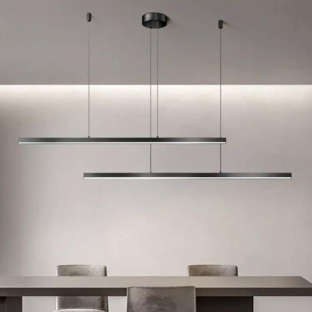 LED осветително тяло висящо 72W Elegant Office Black еквивалент 500W