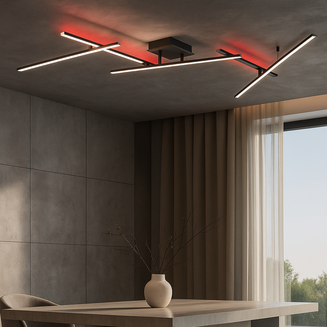 LED осветително тяло регулируемо RGBW ARVIN Black еквивалент 300W с дистанционно