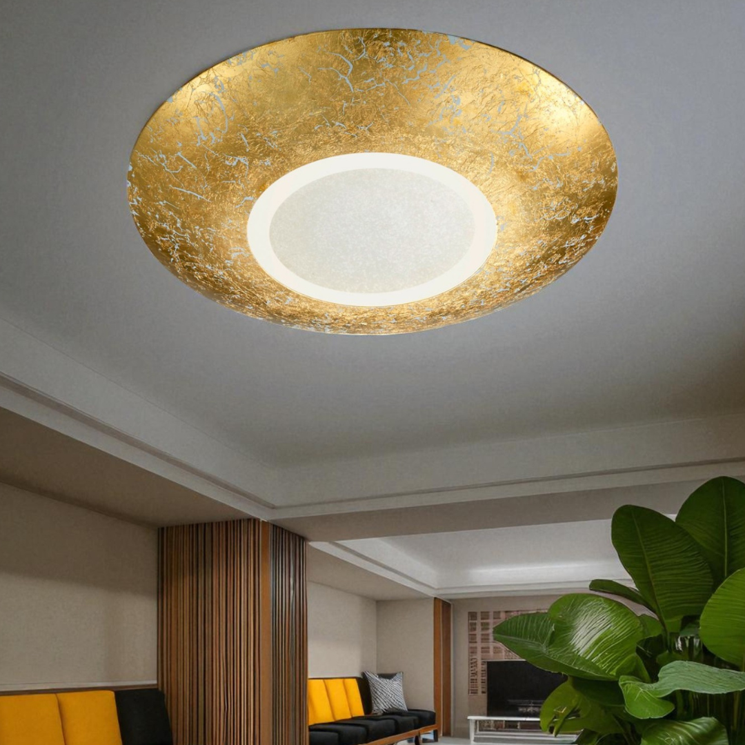 Плафониера LED 15.5W CHIROS Gold Еквивалент 150W