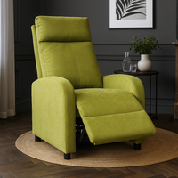 Релакс фотьойл с механизъм Recliner, зелена дамаска