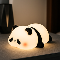 Нощна лампа LAZY PANDA преносима LED RGB