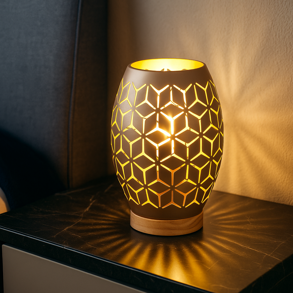 Декоративна лампа BIDAR 1xE27 Кафяво