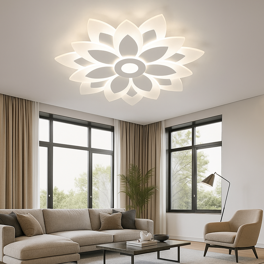Lustra LED Aplicata Brilux White Echivalent 550W Telecomanda Lighting Fixtures