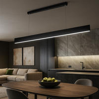 LED осветително тяло Lyne Black висящо, еквивалент 360W, с дистанционно управление