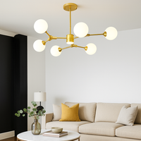 Осветително тяло Auryn Gold Abajur Mat 6xG9