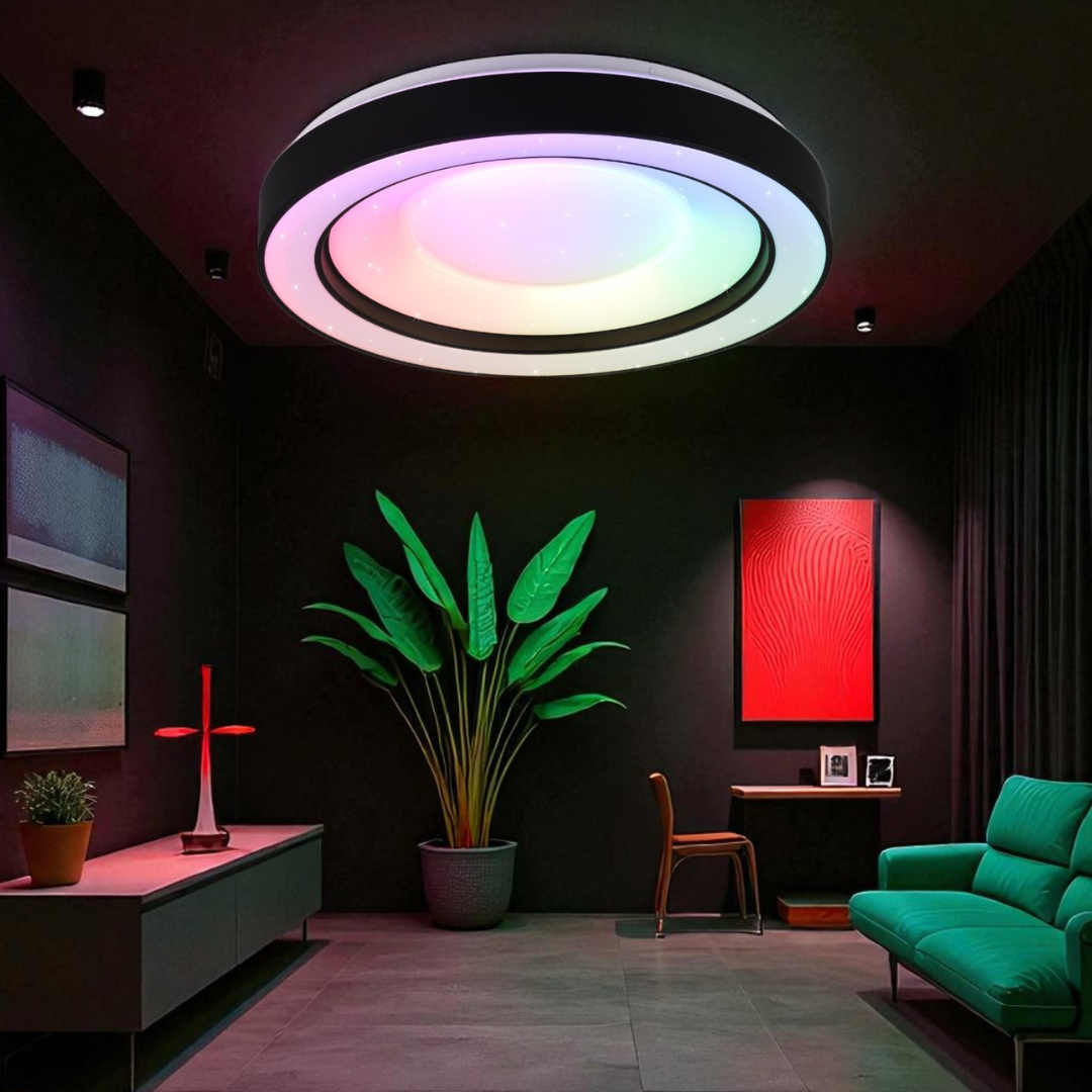 LED осветително тяло ARCO Black RGB-CCT Еквивалент 200W Дистанционно управление