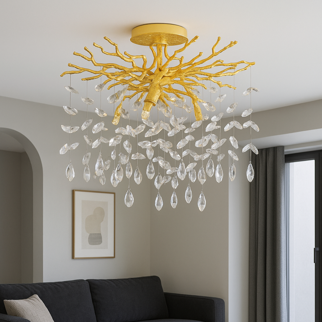 Lustra LED Gold 6XG9 KLARA AURIE / MINIMALIST DESIGN Lighting Fixtures