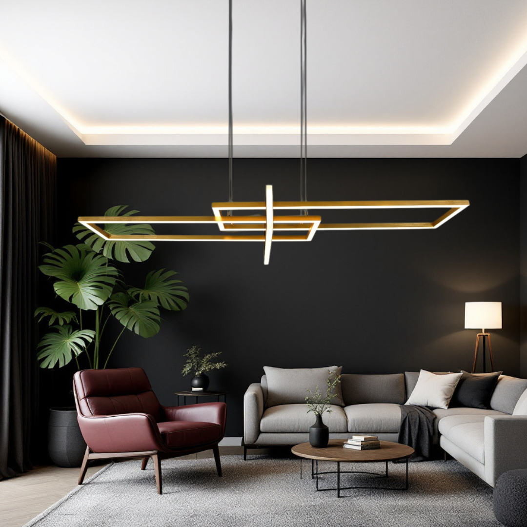 LED осветително тяло тип пендел PREMIUM SALINAS GOLD еквивалент 500W, димируемо