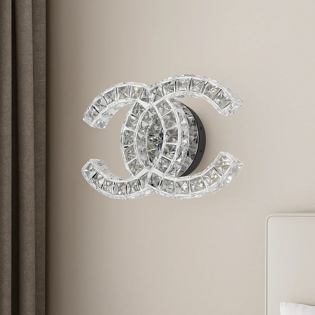 LED аплик CRISTAL Double C Silver