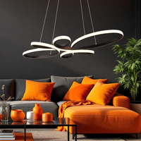 Премиум висящо LED осветително тяло Fly Black, еквивалент 400W, димируемо